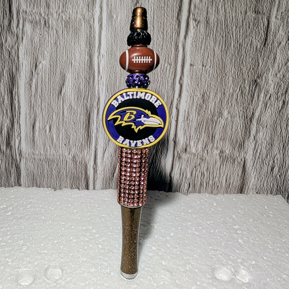 Baltimore Ravens Themed Beaded Pen